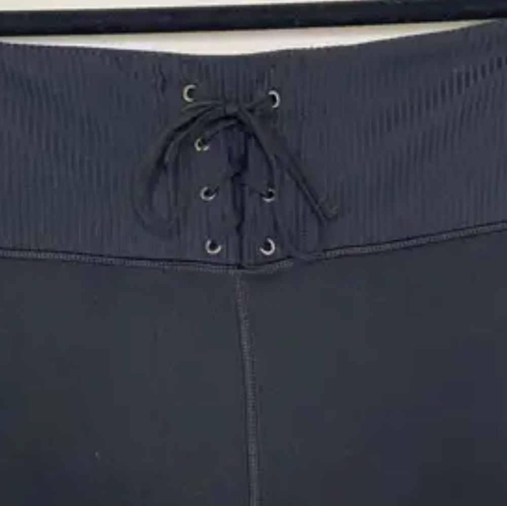 Joy Lab Black High-Waisted Tie Up  Leggings - Picture 3 of 4